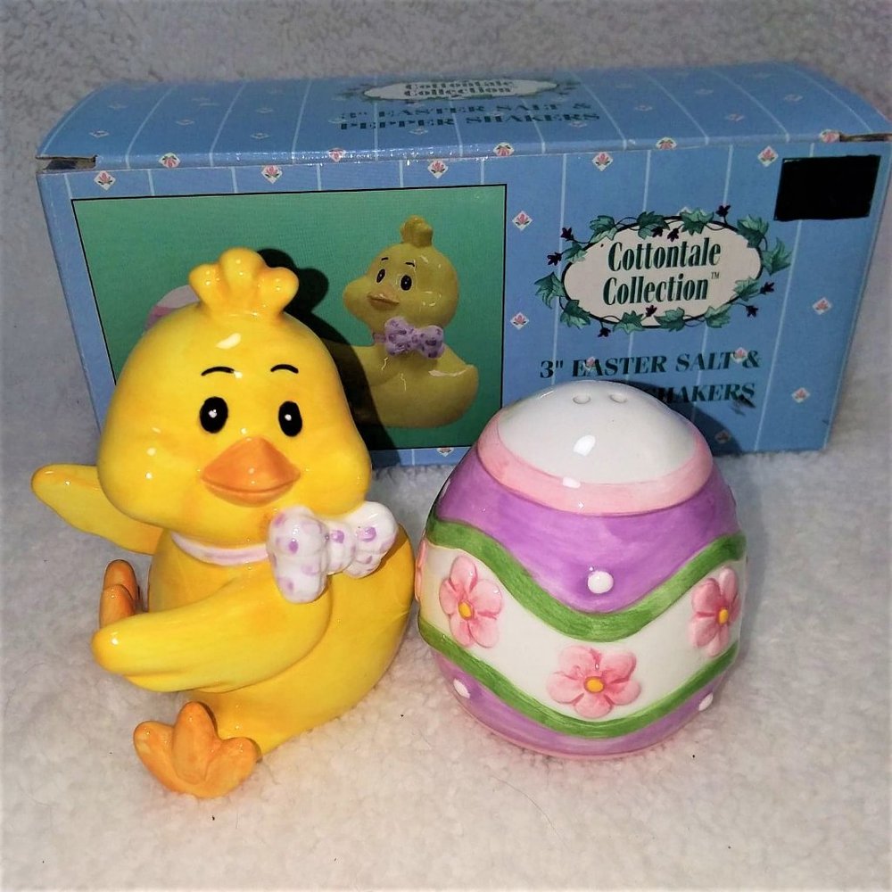 Cute Easter Chick & Easter Egg Salt n Pepper Shaker Set
